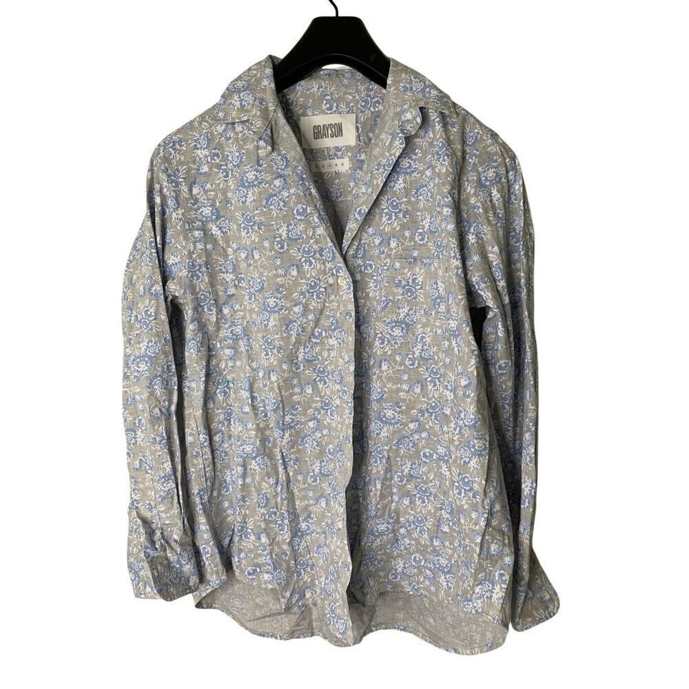 Grayson by Frank & Eileen 100% cotton button down shirt floral women's size 3